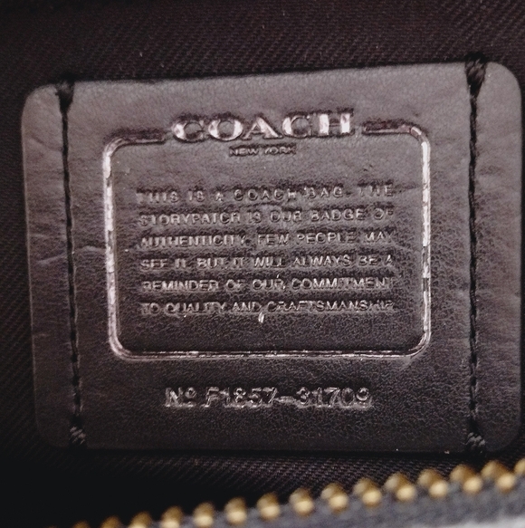 Coach Grace 20 Metallic Gray Leather Crossbody Handbag - Picture 14 of 16